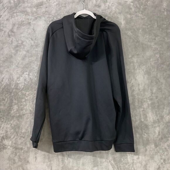 Nike Men Sweatshirt XL Black Hoodie pixel cammo Logo Big Swoosh Pocket Dri Fit - Picture 3 of 8